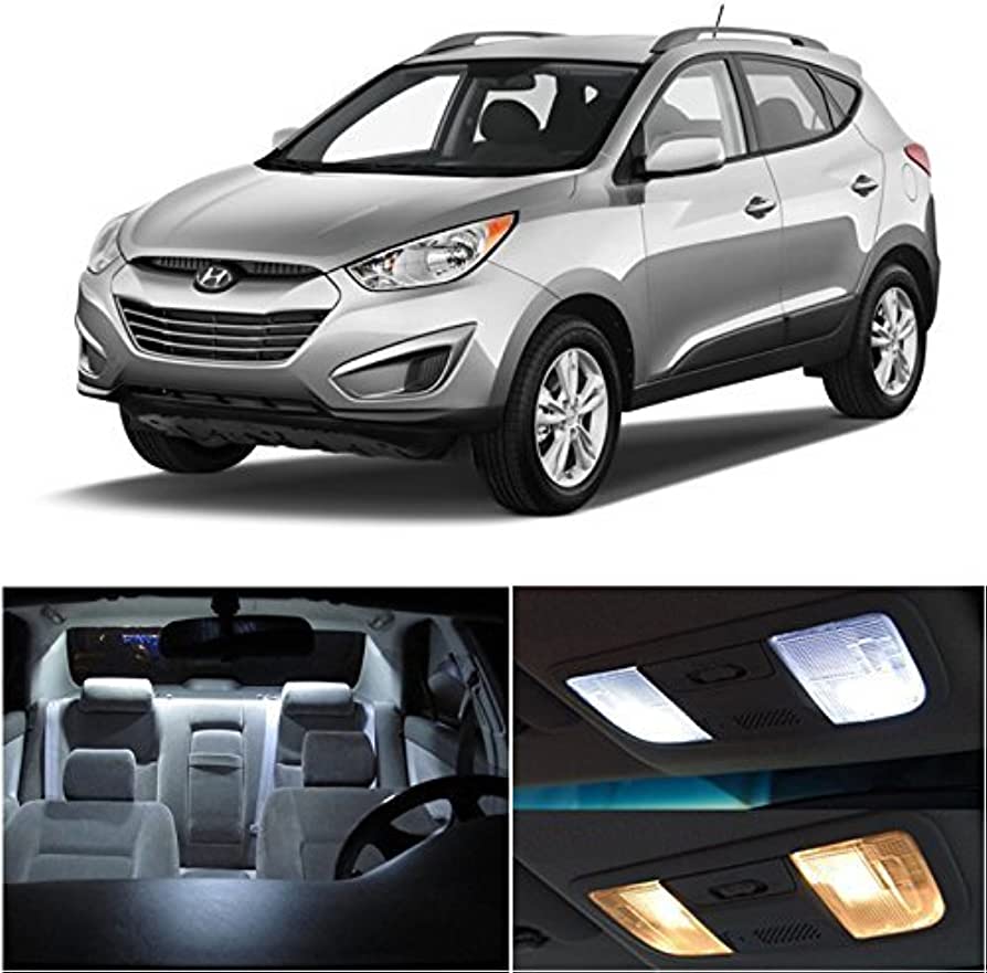 Amazon.com: LEDpartsNow Interior LED Lights Replacement for 2010-2015 Hyundai  Tucson Accessories Package Kit (7 Bulbs), WHITE : Automotive