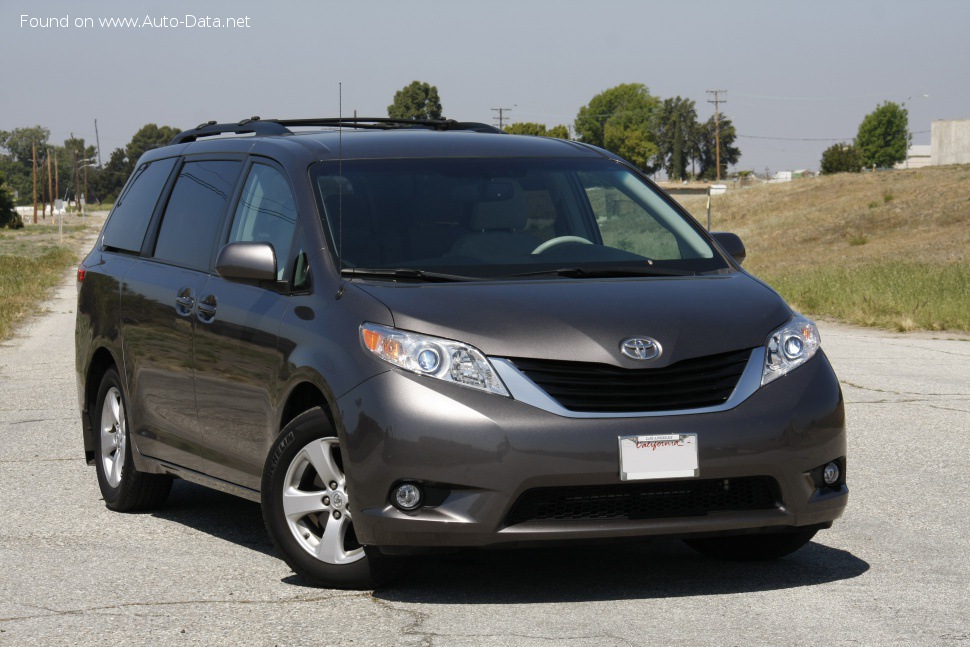2010 Toyota Sienna III 2.7 (187 Hp) Automatic | Technical specs, data, fuel  consumption, Dimensions