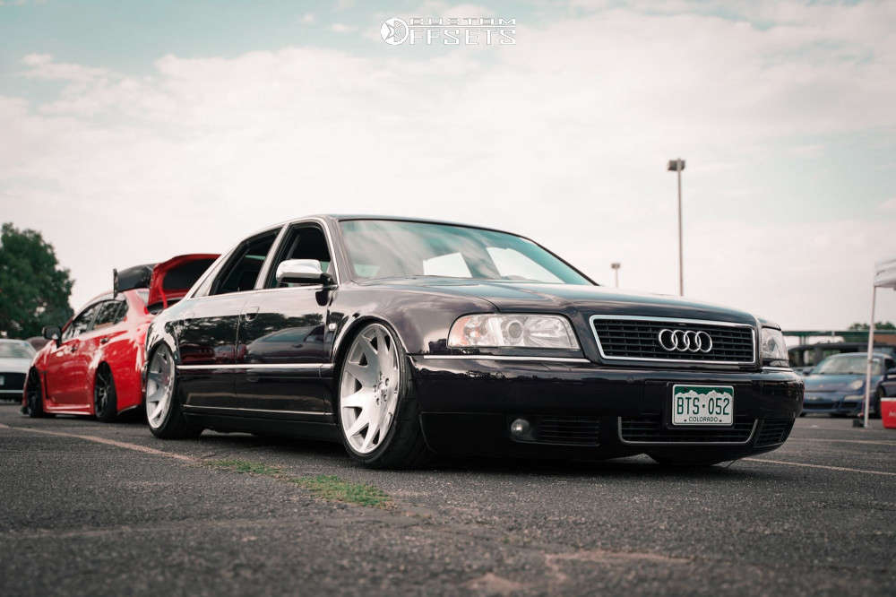 2003 Audi A8 Quattro with 20x9.5 35 MRR Hr3 and 255/35R20 Firestone  Firehawk As and Air Suspension | Custom Offsets