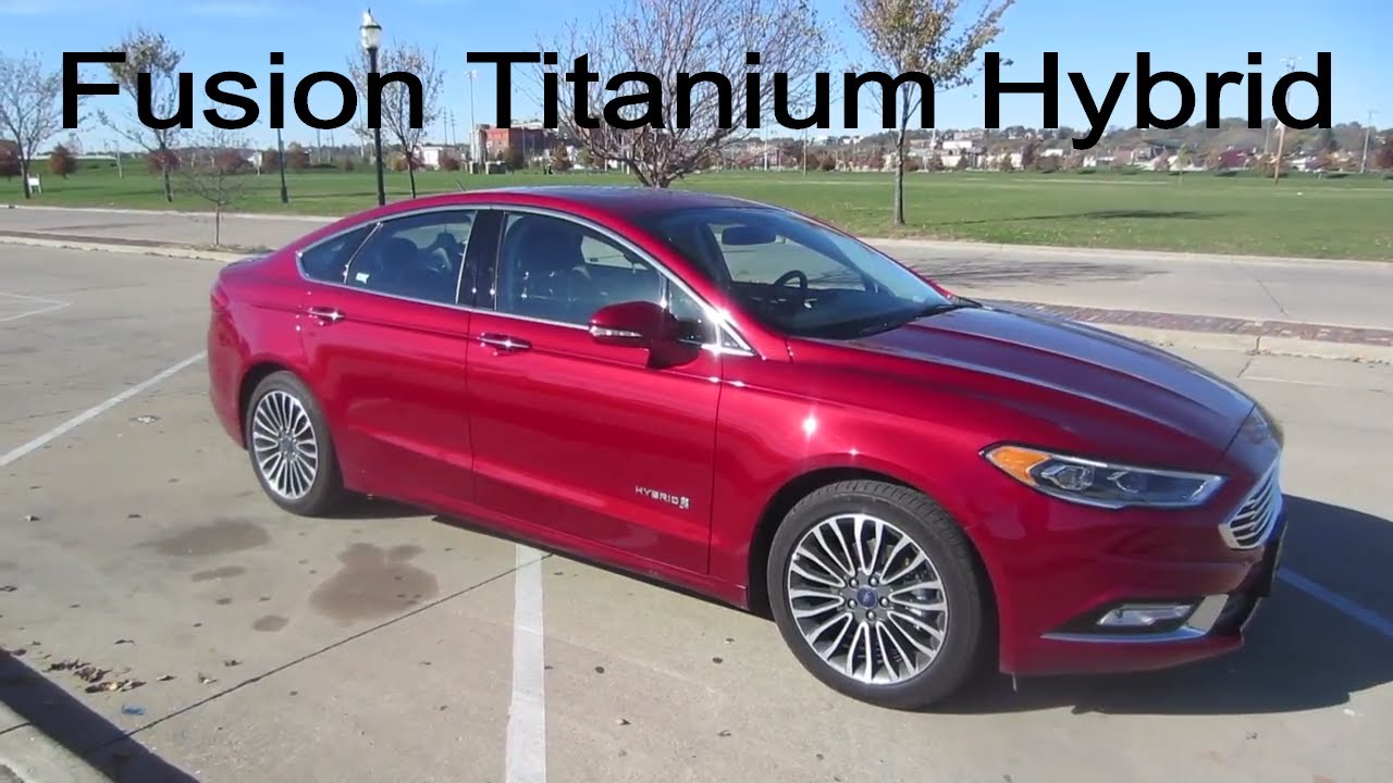 2017 Ford Fusion Hybrid Titanium | Full Rental Car Review - YouTube