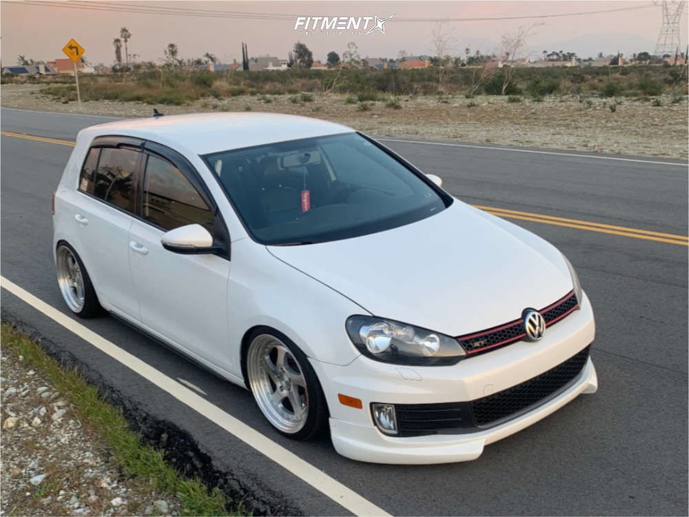 2014 Volkswagen GTI Wolfsburg Edition with 18x8.5 ESR Sr02 and Federal  215x35 on Coilovers | 1591690 | Fitment Industries