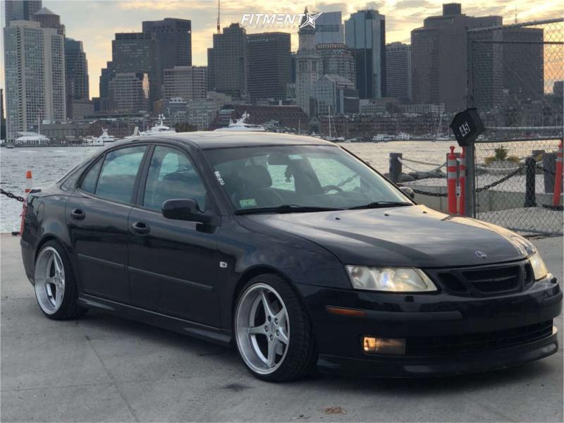 2006 Saab 9-3 Aero with 18x8.5 Ocean Mk18 and Achilles 215x35 on Coilovers  | 800375 | Fitment Industries