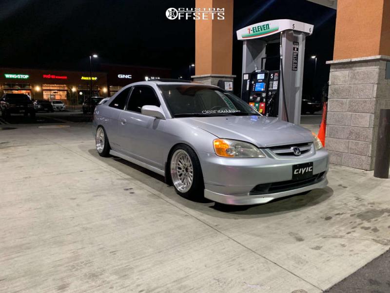 2003 Honda Civic with 16x8 20 JNC Jnc001 and 195/45R16 Federal SS595 and  Coilovers | Custom Offsets
