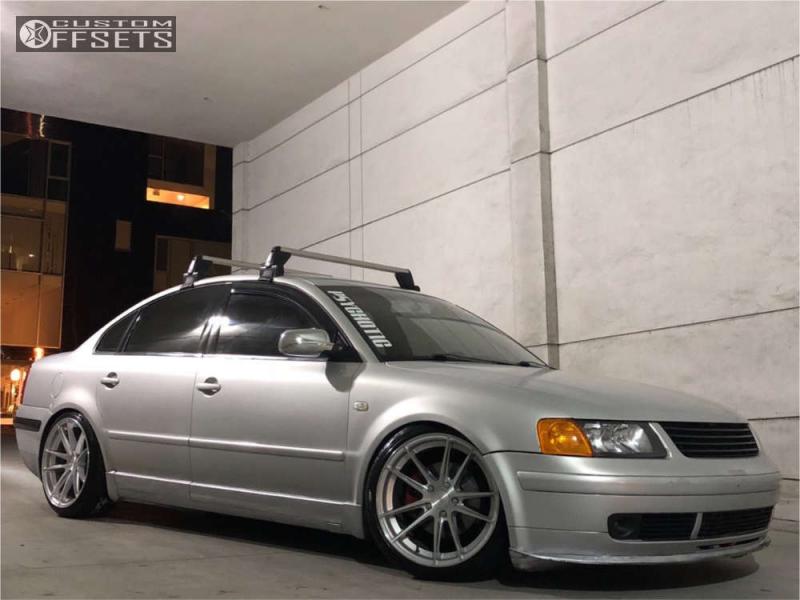 2000 Volkswagen Passat with 18x8 35 Stance Sc001 and 215/40R18 Lexani Lx  Six and Coilovers | Custom Offsets