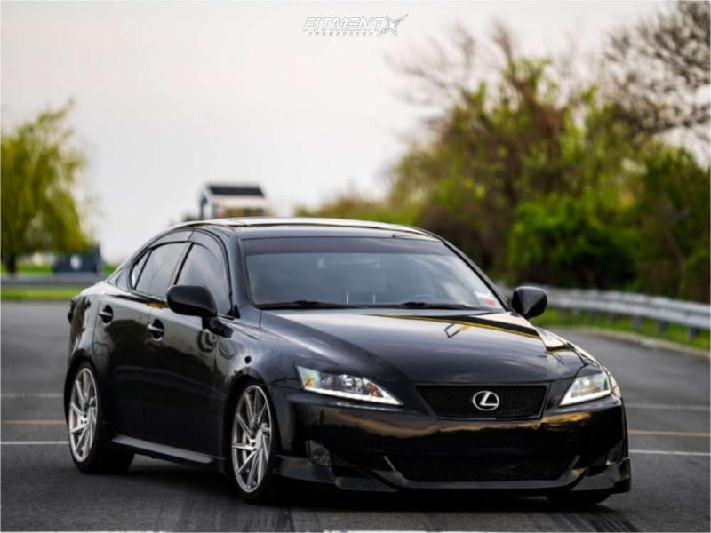 2006 Lexus IS250 4dr Sedan (2.5L 6cyl 6A) with 18x8.5 F1R F29 and Nexen  225x40 on Coilovers | 671357 | Fitment Industries