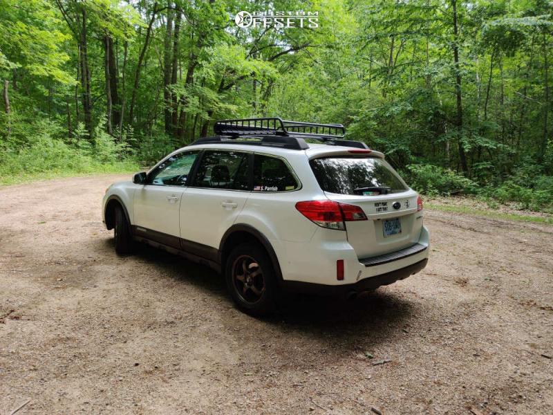 2011 Subaru Outback with 17x7 38 Motegi Mr131 and 225/35R17 Crosswind  Linglong and Stock | Custom Offsets